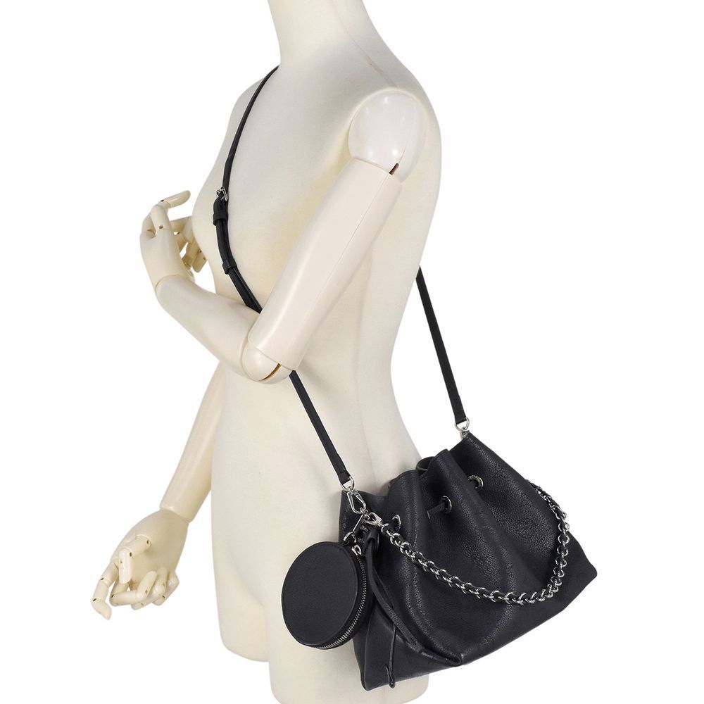 Louis Vuitton Shoulder Bag Punching Monogram Mahina Noir Black - Picture 14 of 14
